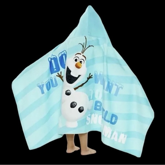 Disney Frozen “OLAF” Kids Beach / Bath Wrap Towel in Blue 25” X 50” - Picture 2 of 9